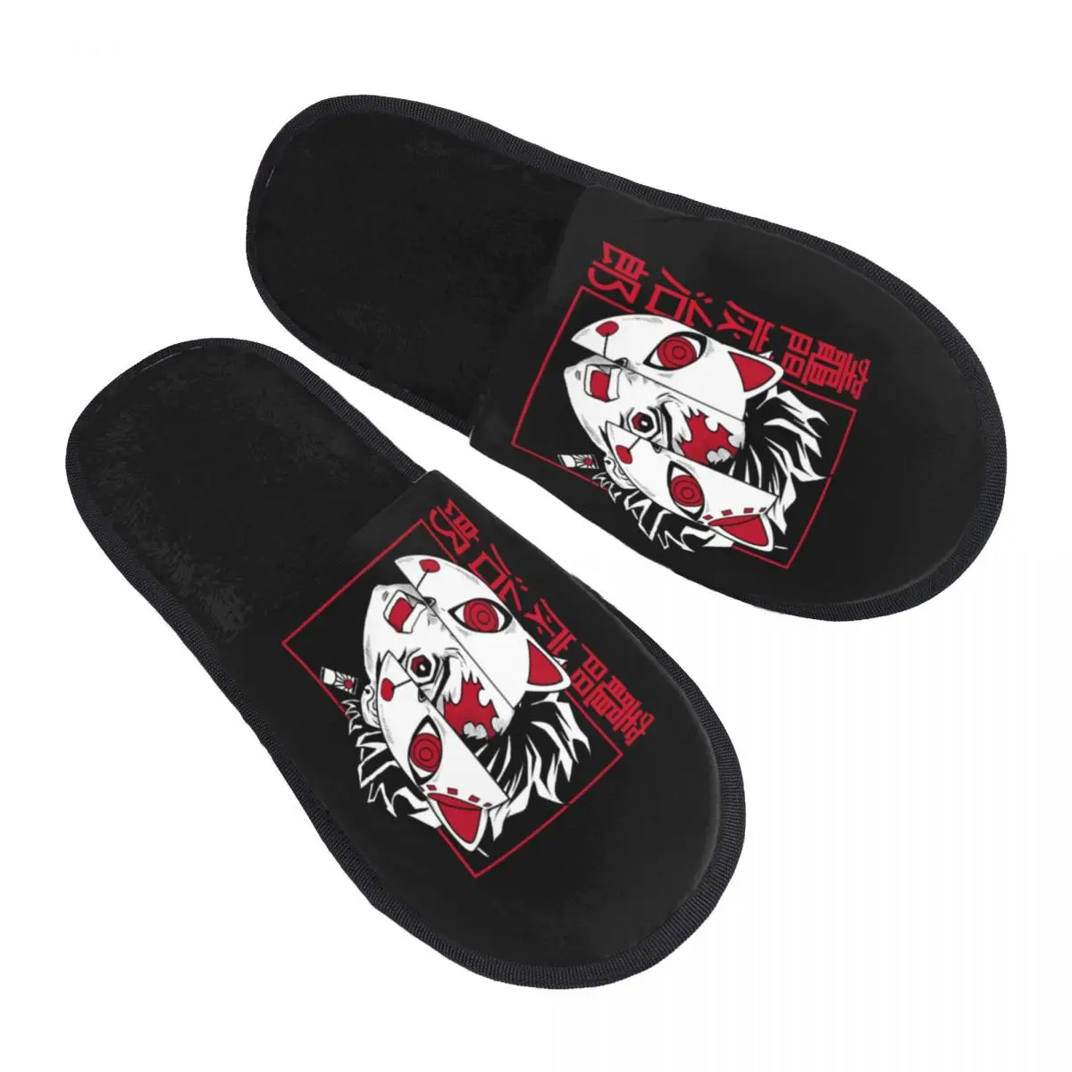 Custom Demon Slayer Kimetsu No Yaiba House Slippers Women Cozy Memory Foam Kamado Tanjirou Slip On Bedroom Slipper Shoes