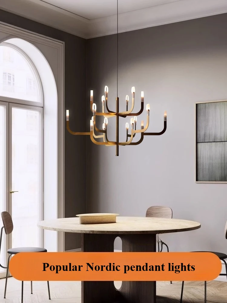 

Minimalist Chandelier Italian Designer Multi Head Pendant Light for Dining Room Living Room Villa