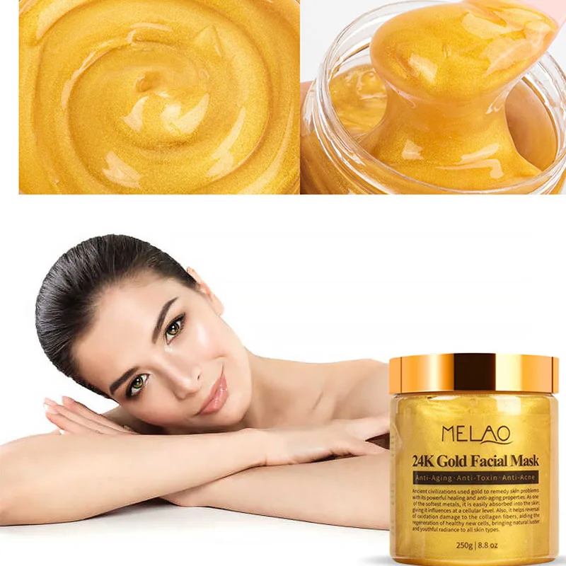 

24K Gold Mask Apply Gel Brightening Moisturizing Anti-Wrinkle Acne Gentle Facial Tear Mask Skincare