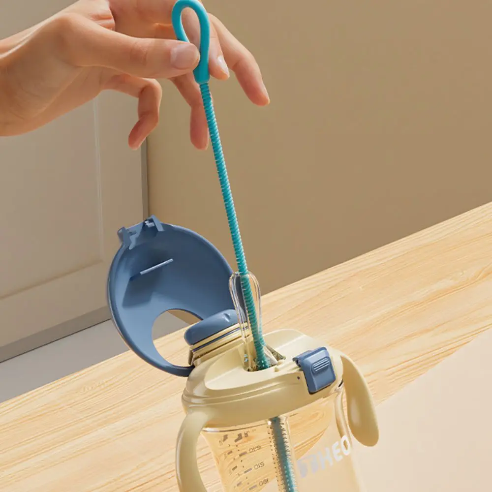 

2pcs 6/8mm Silicone Straw Brushes Soft Extra Long Pipe Tube Cleaning Brush Bendable Heat Resistant Pacifier Brush Kitchen