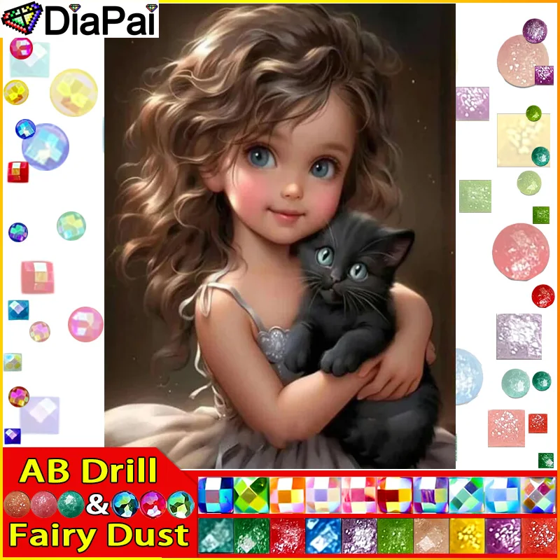 DIAPAI Fairy Dust AB Diamond Painting Full Square/Round Drill 5D DIY