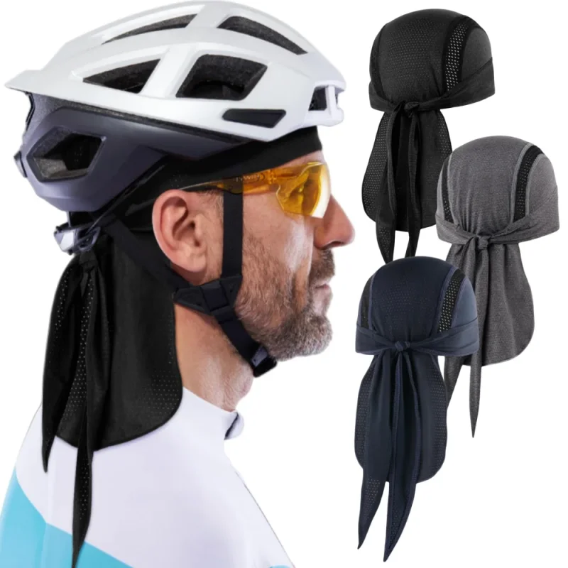 

Breathable Quick Dry Cycling Cap Elasticity Pirate Hat Beanies Turban Headwrap Summer Sports Running Hiking Cap Helmet Liner Hat