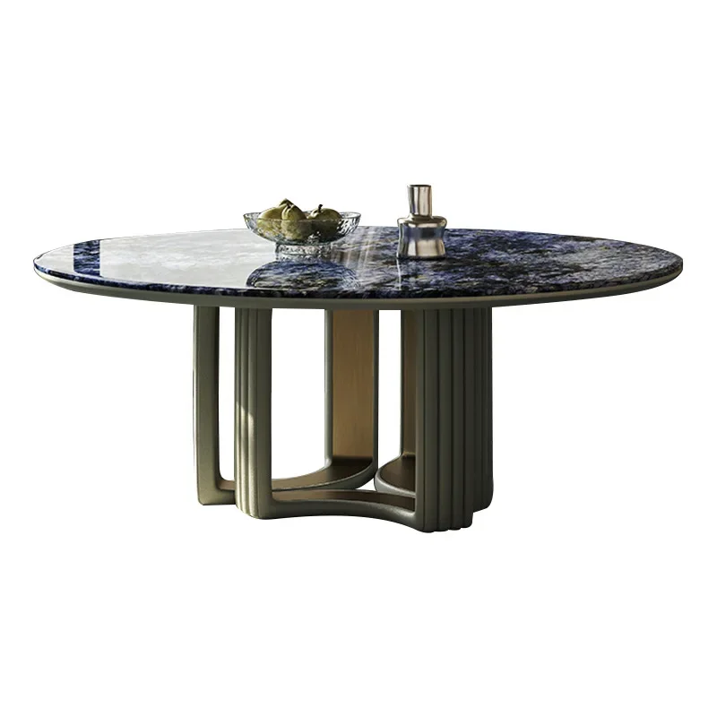 

Natural luxury stone round dining table