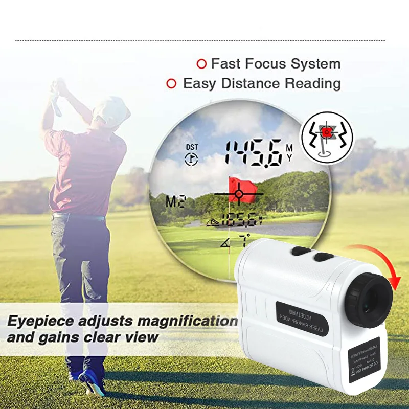 Golf Handheld High-definition Rangefinder 500M Height and Angle Rangefinder Is Suitable for Golf Sports Hunting and Measurement