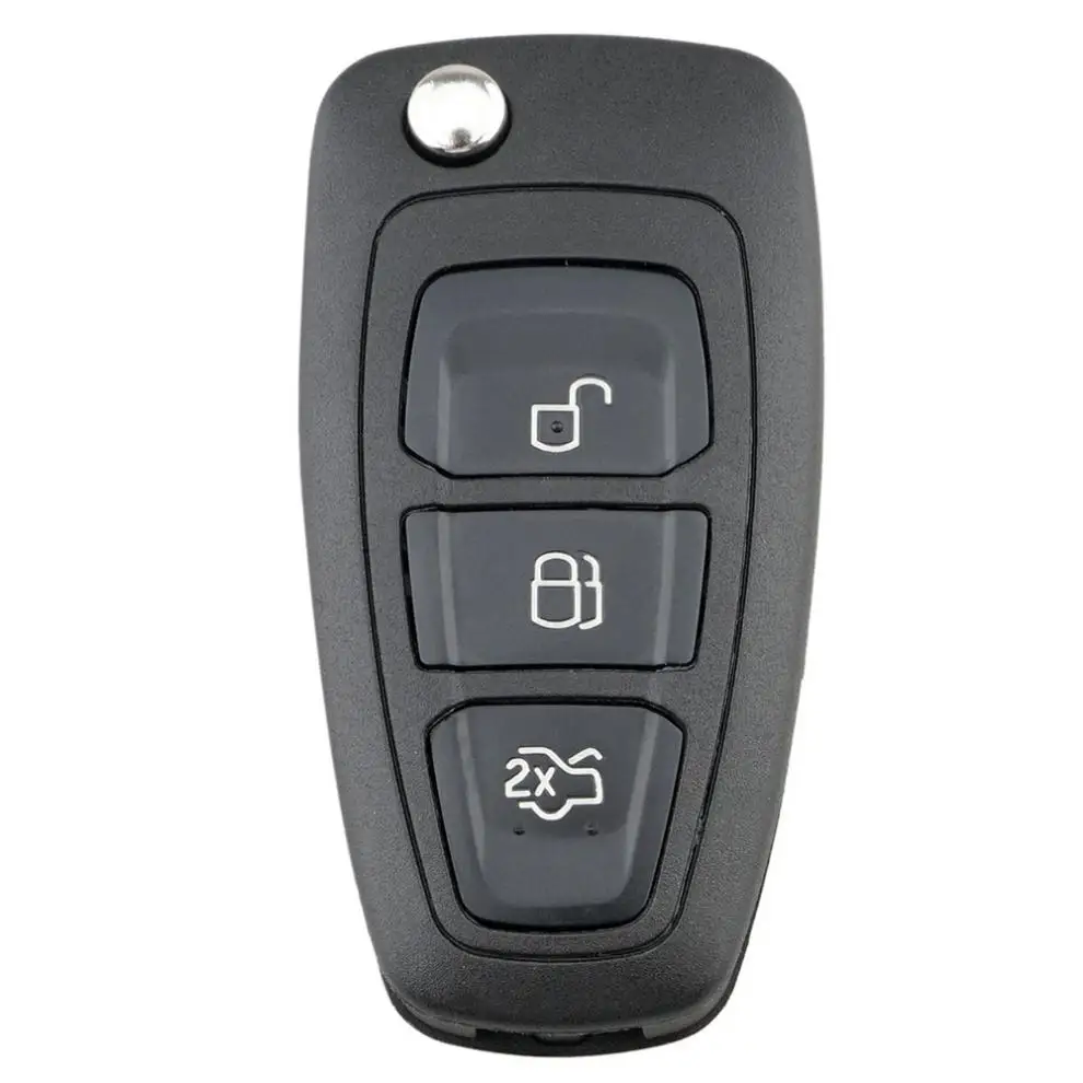Custodia portachiavi per chiave remota per auto a 3 pulsanti 433 MHz adatta per Ford Mondeo 2010-2018 FocusGrand S-MaxTransit Connect 5WK49986 ID83 Chip
