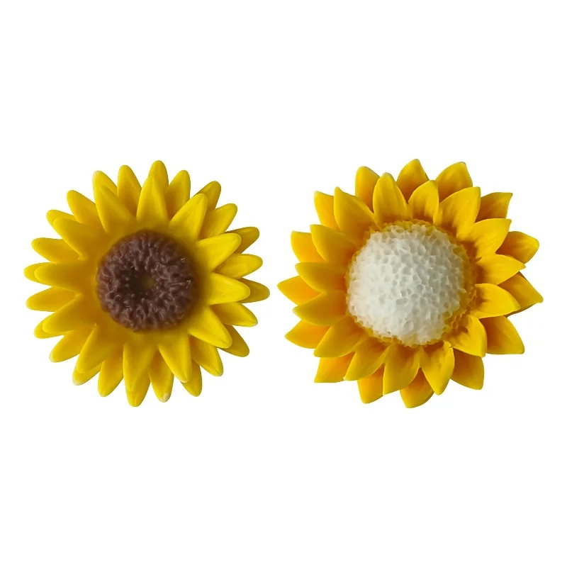 DIY 3D Sunflower Candle Silicone Mold Gypsum Aromatherapy Sunflower Ornament Handmade Soap Expanded Stone Epoxy Resin Mold Craft