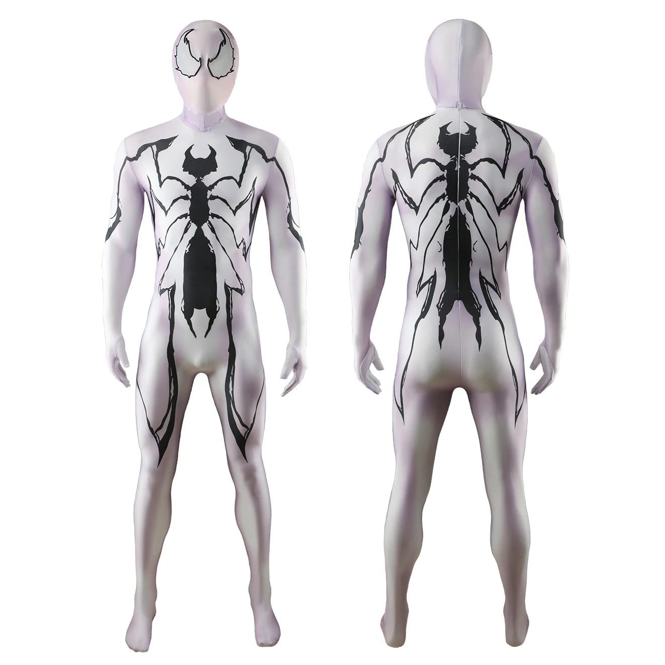 

Black and White Venom Spider Man Cosplay Spiderman Costume 3D Printed Spandex Zentai Suit Full Bodysuit Jumpsuit for Adults KIds