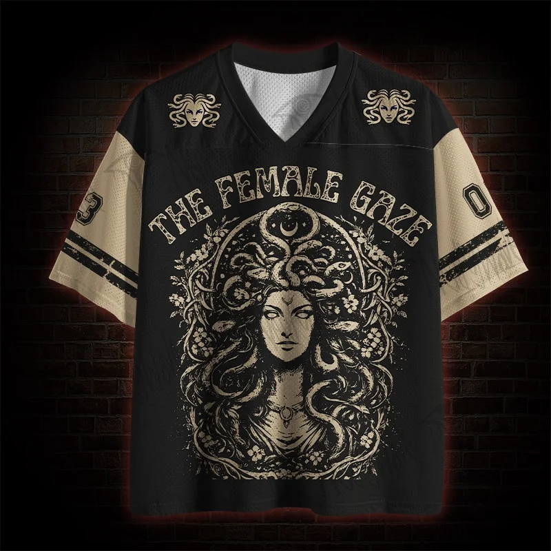 2026 New Nordic Mythical Theme Sports Fashion Short Sleeve V-neck Street View Clothing Mythical Fan Gifts T-shirt