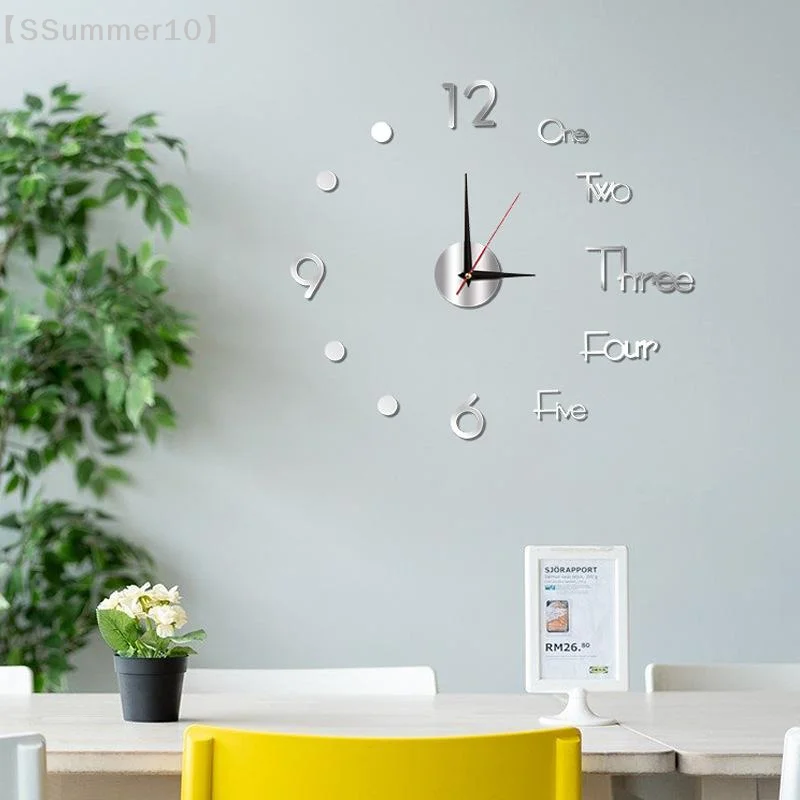 【SSummer10】【xxx】Luminous DIY Wall Clock Glow In The Dark Silent Non Ticking Perfect For Home Office Wall Decor【SS】
