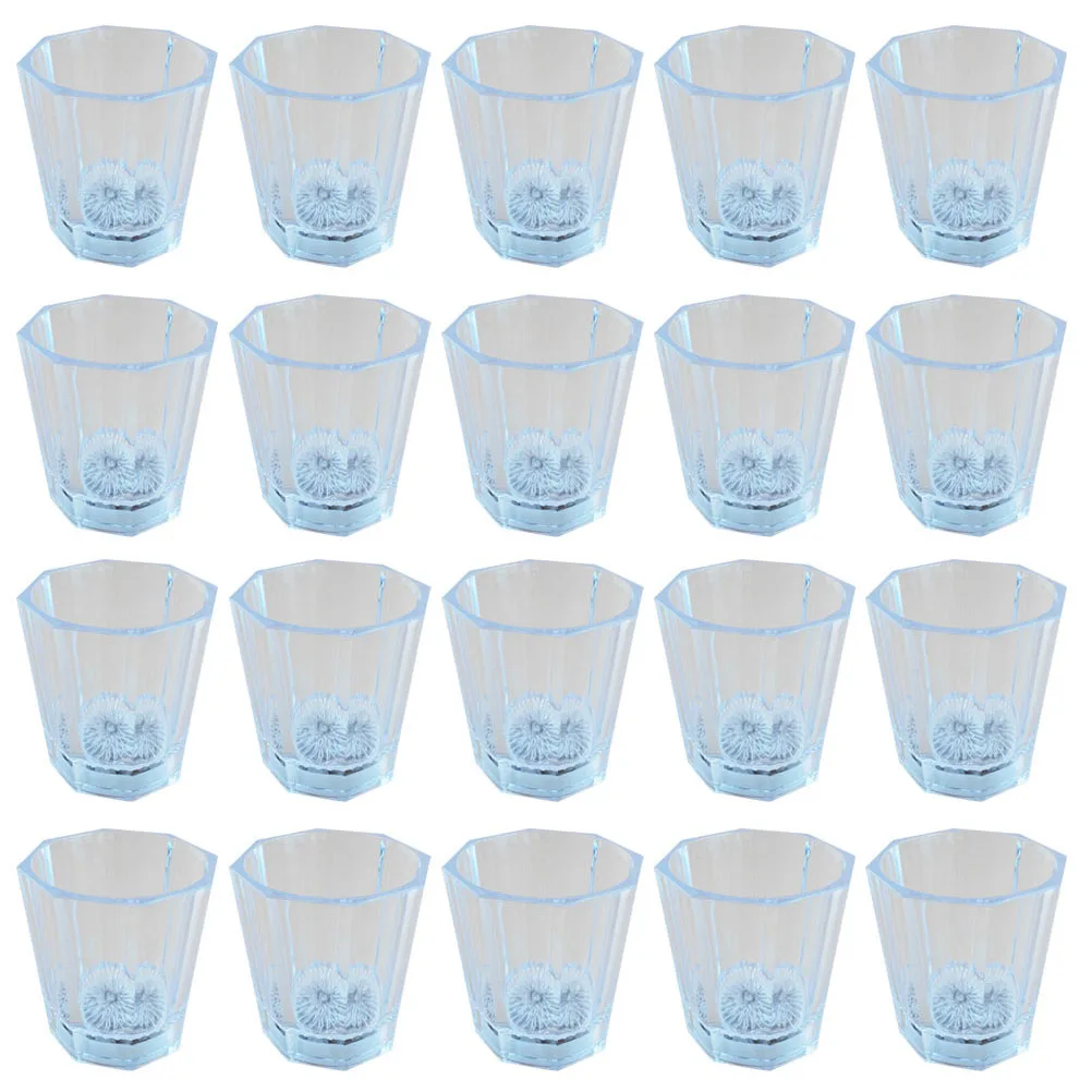 

20 Pcs Luminous Octagonal LED Beer Cups for Wedding Party Neon Glow Drinkware Flashing Water Induction Glass Accessories