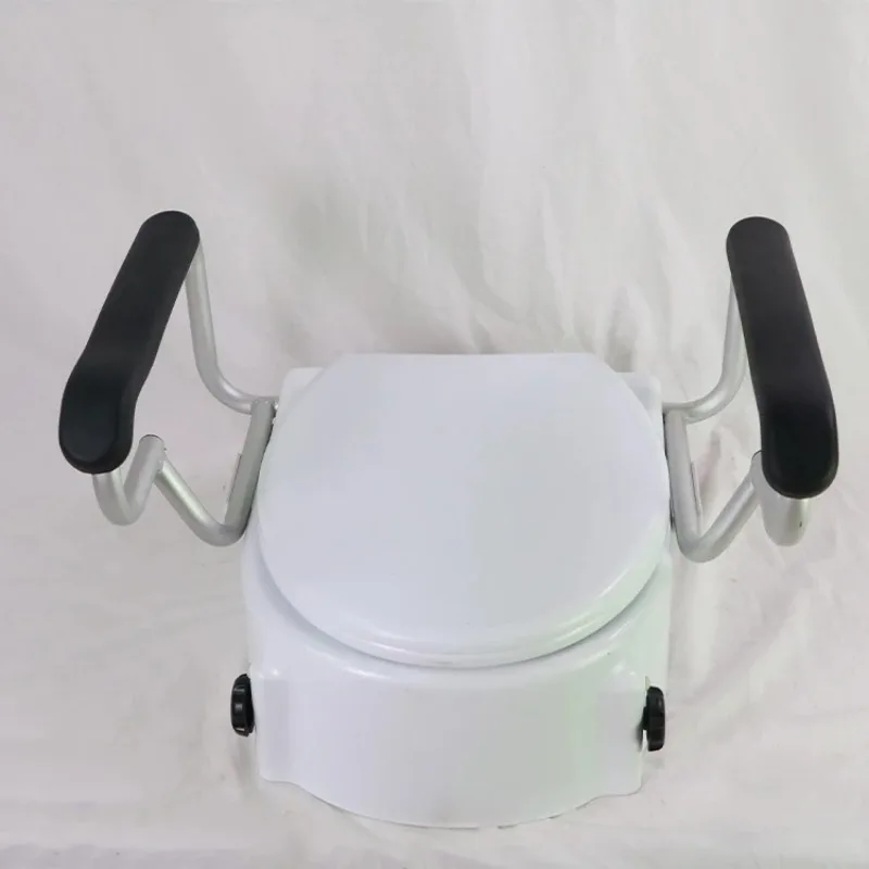 Toilet Booster with Armrests Coverable Toilet Portable Mobile Booster Pad