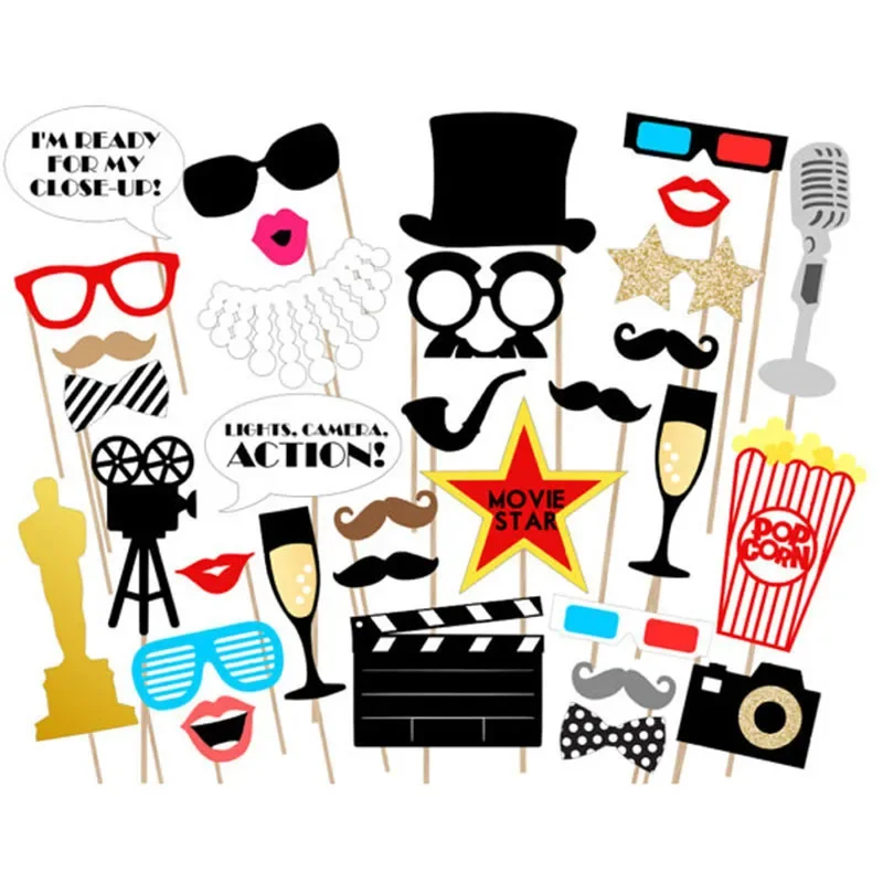 

Hollywood Academy Award Oscar, Odyssey Styling, Celebrity Birthday Party Celebration, 33 Piece Set of Photography Props