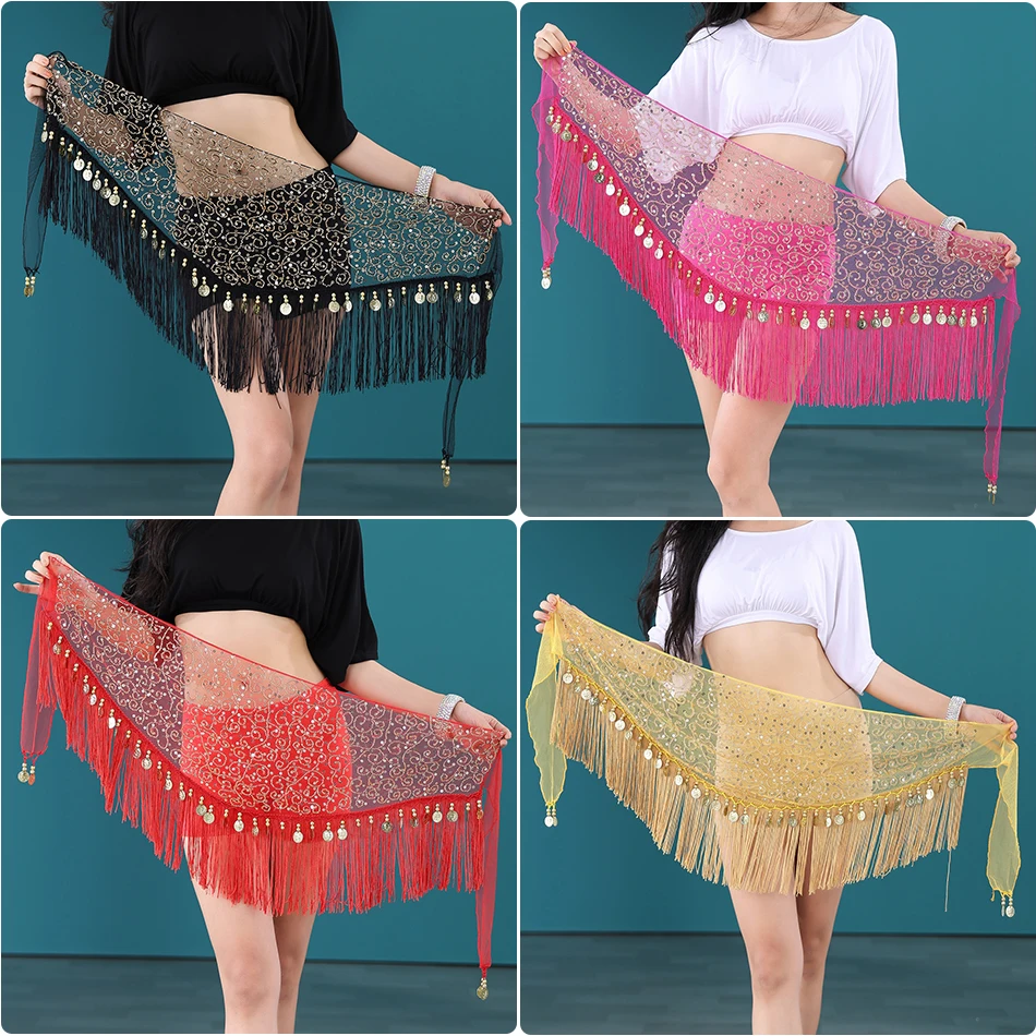 

Belly Dance Accessories Waist Chain Hip Scarf Waist Belt Fit Dance Skirt Costume For Performance Practice Outfits