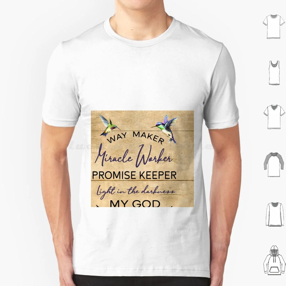 Beija-flor fé lavanda maneira fabricante milagre trabalhador promessa keeper meu deus clássico t camisa 6xl algodão legal t beija-flor pássaro