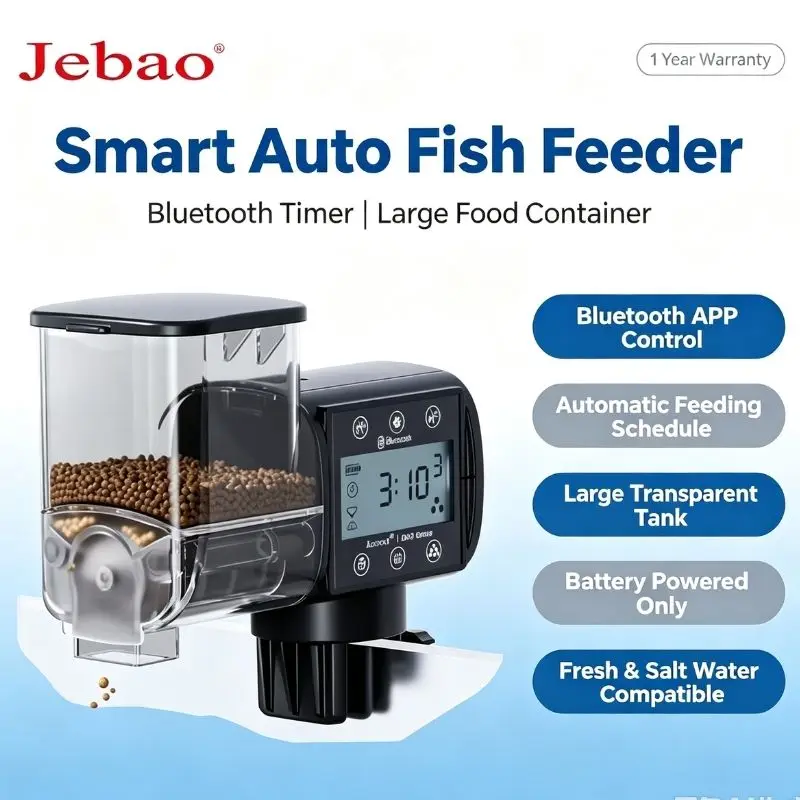 Jebao Jecod DFD Series Intelligent Automatic Fish Feeder Digital Timing Bluetooth Wireless Remote Control Programmable Auto Fe