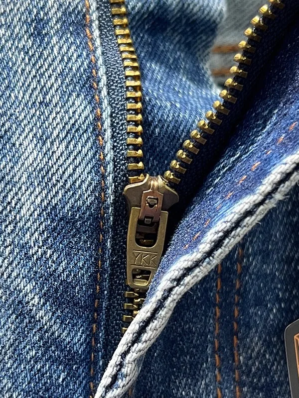 インディゴ染めアメカジアメリカンヴィンテージカジュアルヘビーウェイトウォッシュドデニムジーンズメンズ2025秋クラシックストレートルーズフィットパンツ