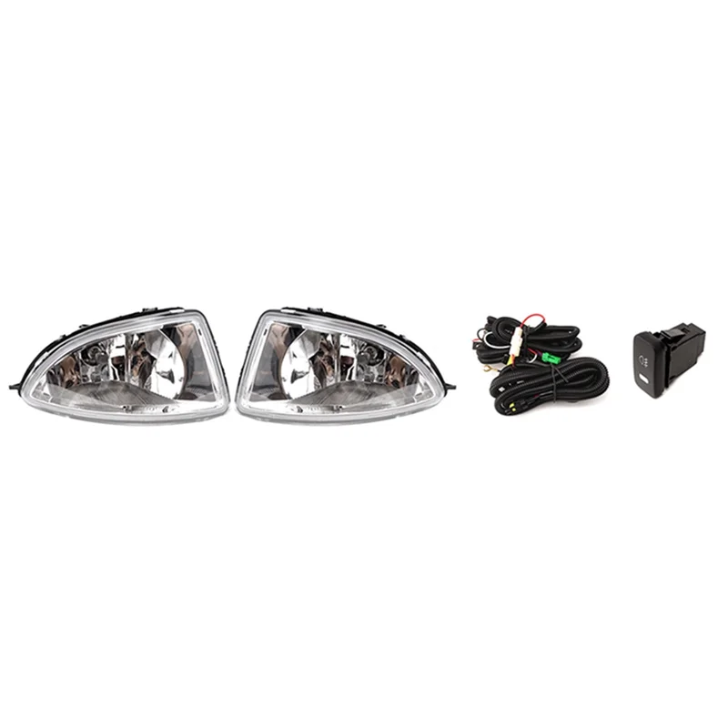 

Для Honda Civic 2004 2005, фара переднего бампера с противотуманной фарой, дневная ходовая фара, галогенный жгут проводов