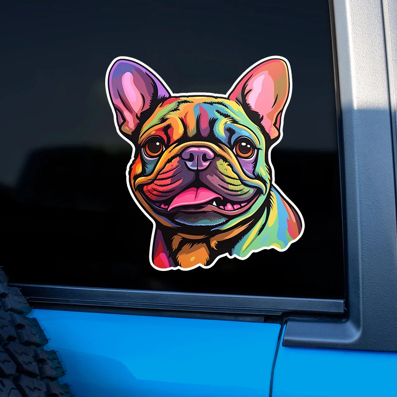 

TM54 # Автомобильная наклейка, французский бульдог, наклейка для домашних животных, собака, водонепроницаемая виниловая наклейка, животные, автомобильные аксессуары, украшения, наклейки для собак