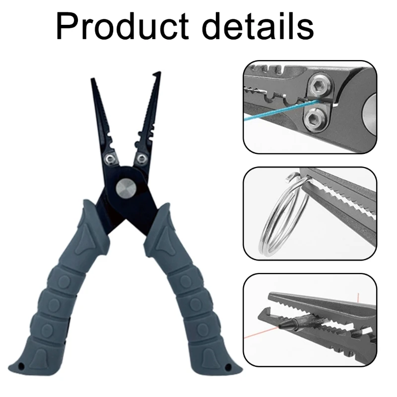 Nonslip Fishing Plier Scissors Rustproof Fishing Line Cutter Stainless Steel Hook Remover Accessories