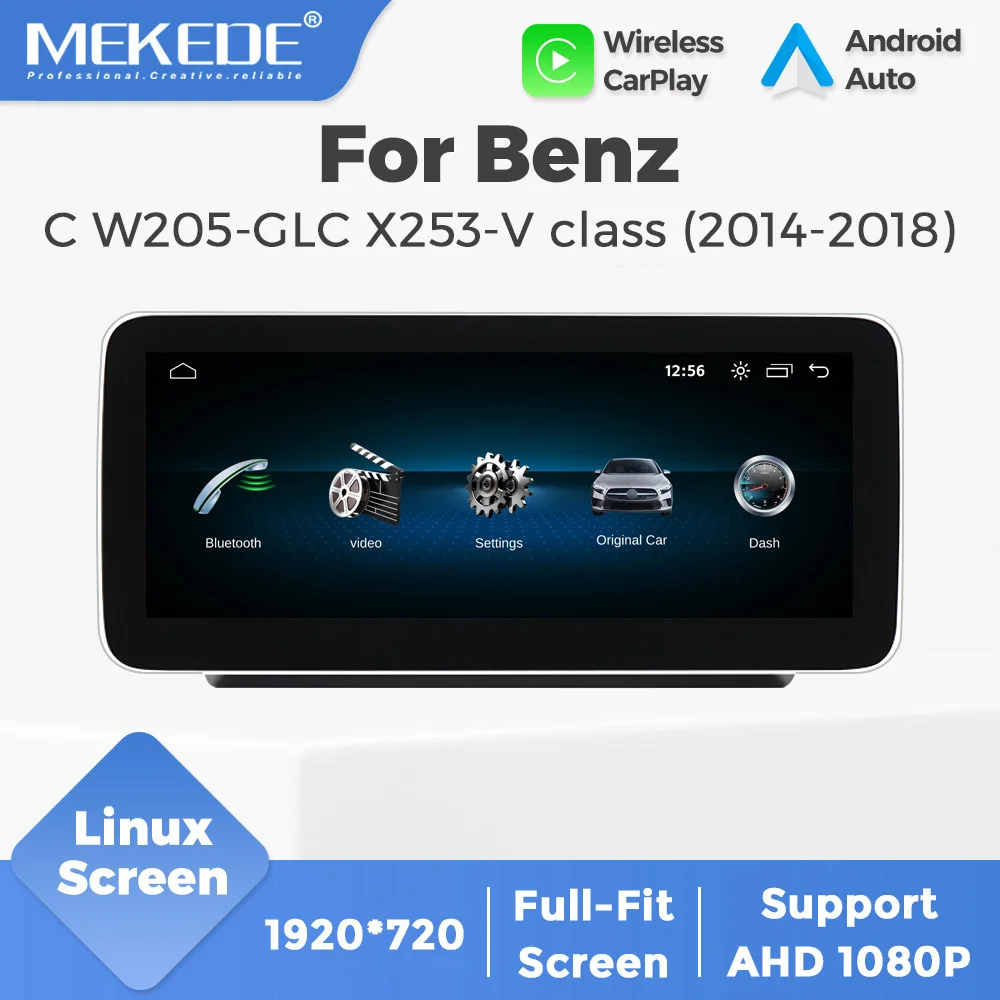Autoradio MEKEDE per Mercedes-Benz A GLA CLA G C GLC Classe V W176 W117 W463 W205 X253 W446 W447 2015-2018 NTG5.0 Autoradio Lettore Multimediale Video Schermo HD 1920*720 Supporta Sistema Originale e