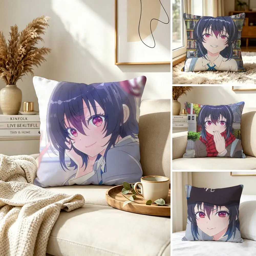 Umi Asanagi I Became Friends Pillow Case for Sofa Living Room Home office Decor Protective Cover