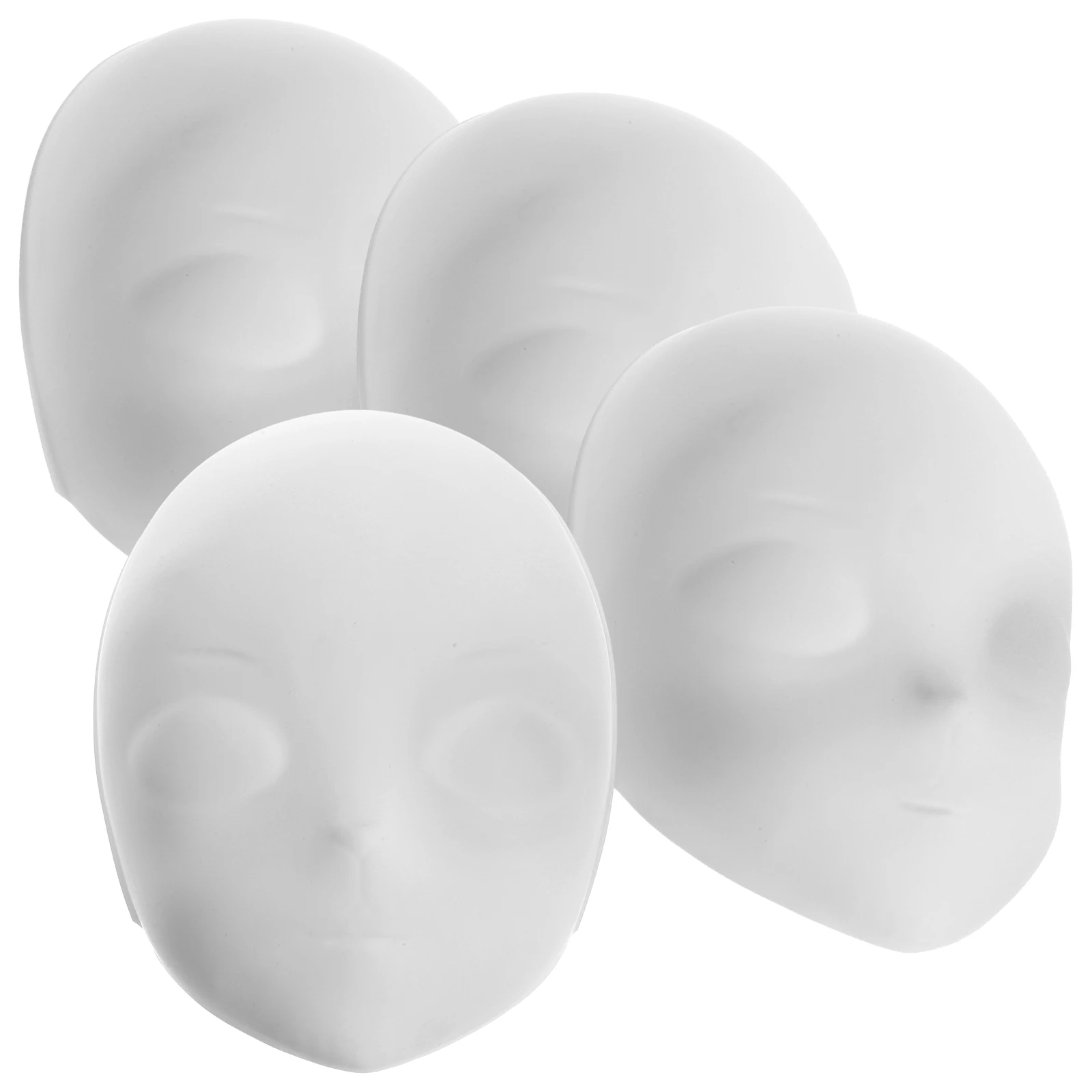 

4 Pcs Fox Face Mask Blank Masks Decorate for Crafts Decorative to Diy Cosplay White Halloween
