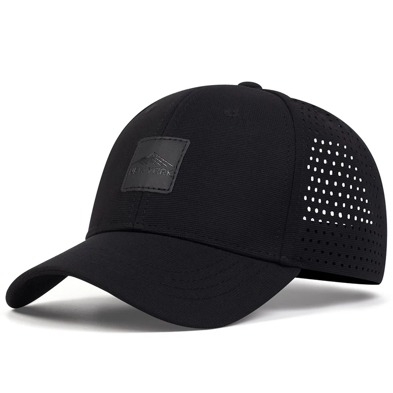 Unisex NEW YORK Label Laser Hollowed Out Baseball Net Cap Spring and Autumn Outdoor Adjustable Casual Hats Sunscreen Hat