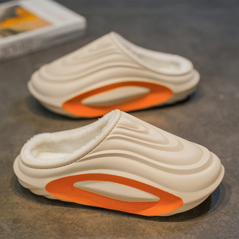 

YRZL Winter Warm Slippers for Men Thermal Fuzzy House Shoes Non-Slip Indoor Outdoor Comfortable Slip On Mens Cozy Home Footwear