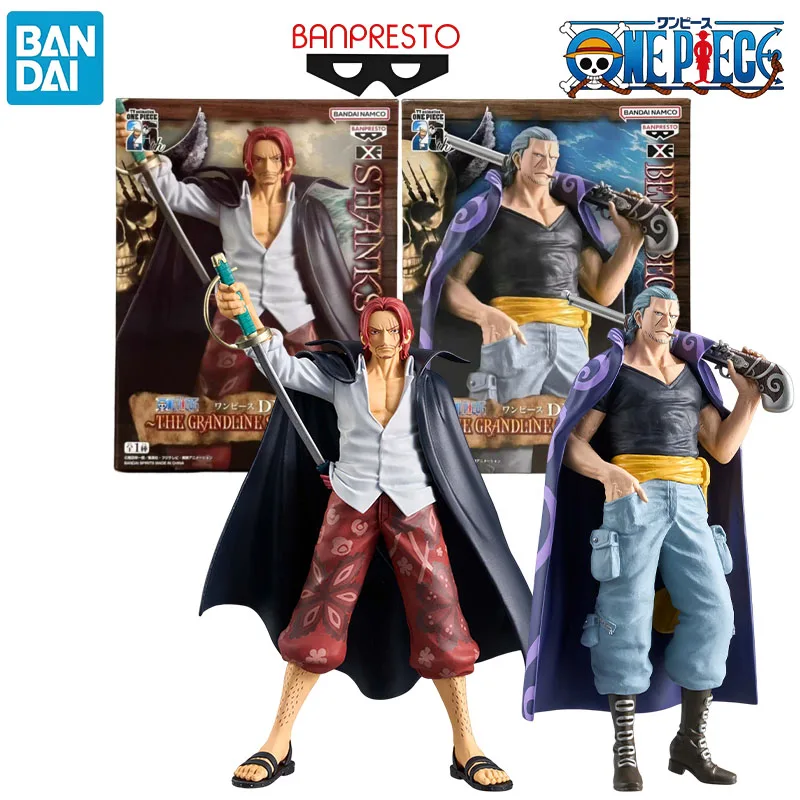 

In Stock Bandai Genuine Banpresto DXFONE PIECE Anime Character Shanks Ben Bekkuman for Kids Gift Collection Action Toys Model