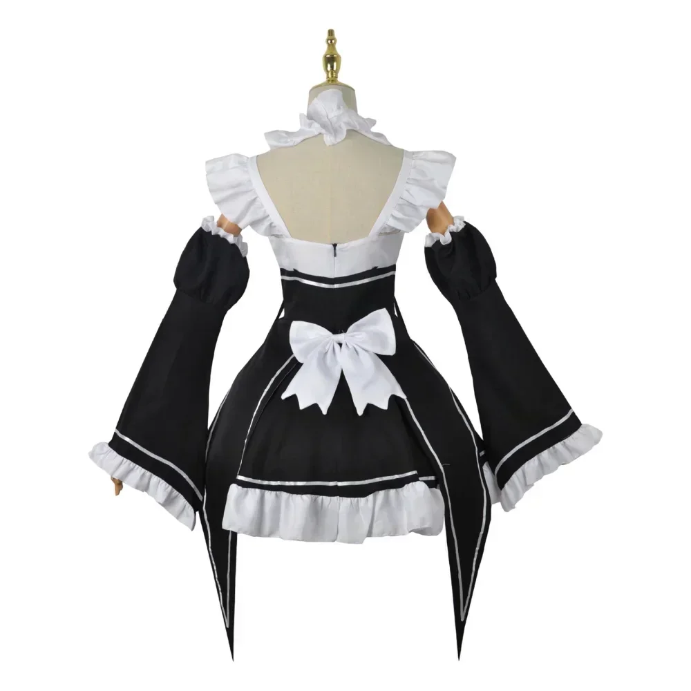 Anime Ram Rem Lolita Meid Cosplay Re Leven In Een Andere Wereld dan Nul Kostuums Vrouwen Loli Jurk Halloween Feestpak - view 4