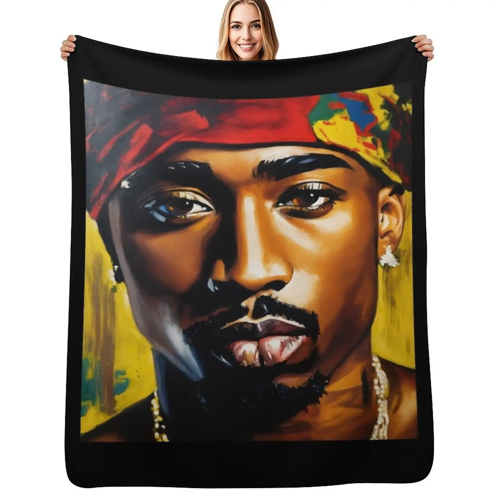 

Tupac Throw Blanket Ultra Plush Cozy Blanket for Napping Sleeping