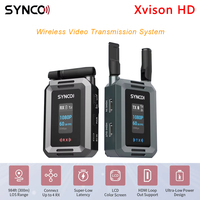 SYNCO Xvison HD Wireless Video Transmission System 1.47 Inch LCD Color Screen 1080P60 UVC Streaming 40ms Low Latency Zero Noise