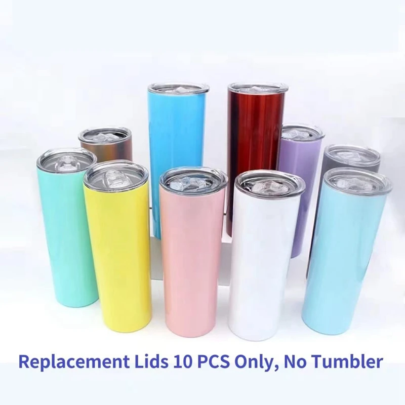 Skinny Tumbler Replacement Lids 10 Pack, Plastic Splash Lids Covers Spill Proof for Skinny Tumbler Lid 20 Oz-A79M