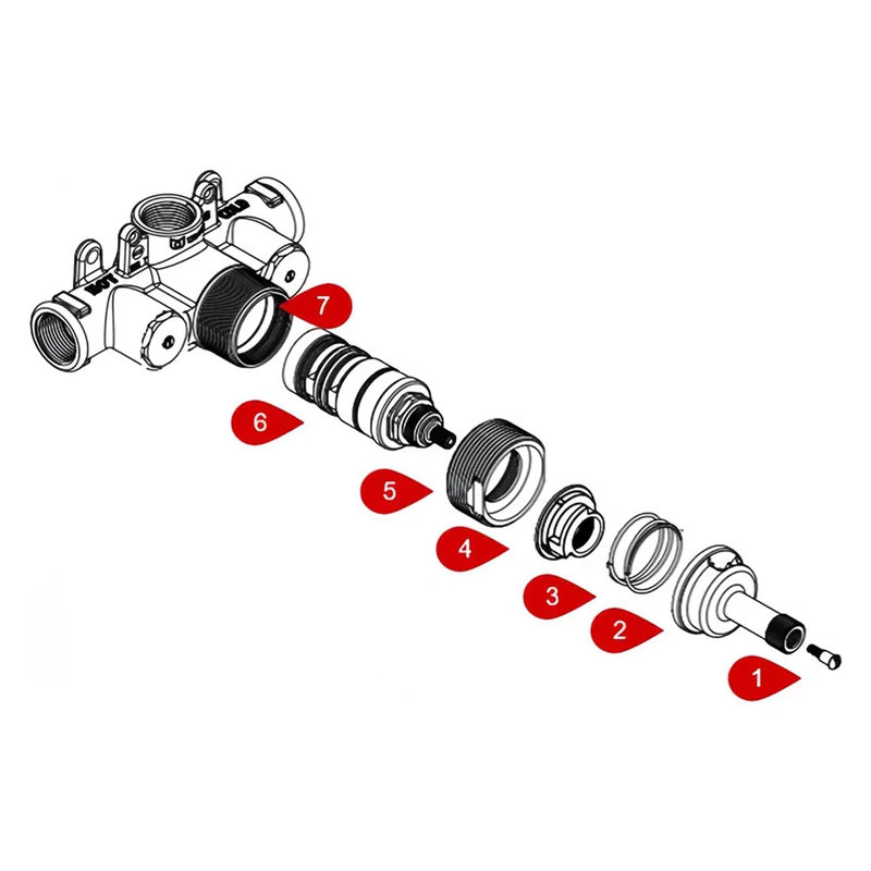 

ABZC-2X Thermostatic Cartridge For MOEN 130156 3/4Inch Shower Valves, For Moen Shower Cartridge Replacement, Faucet Cartridge