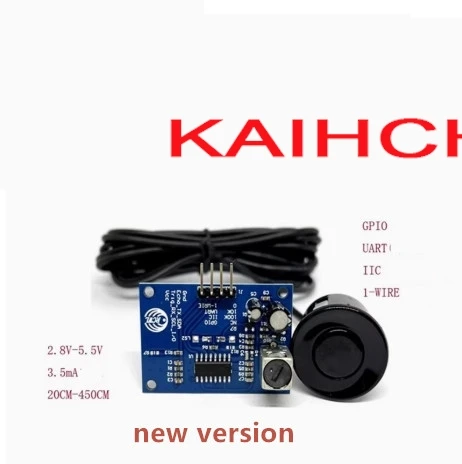 K02 Reverse Radar Waterproof Ultrasonic Sensor Distance Measurement Module AJ-SR04M Integration Reception and Transmission
