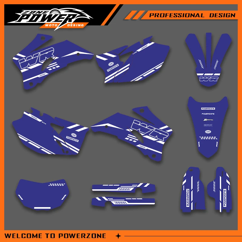 

Powerzone Graphics For YAMAHA WRF250 2007-2014 WR250F 2007-2011 WRF450 Decals Stickers Motorcycle Background Custom Design 03