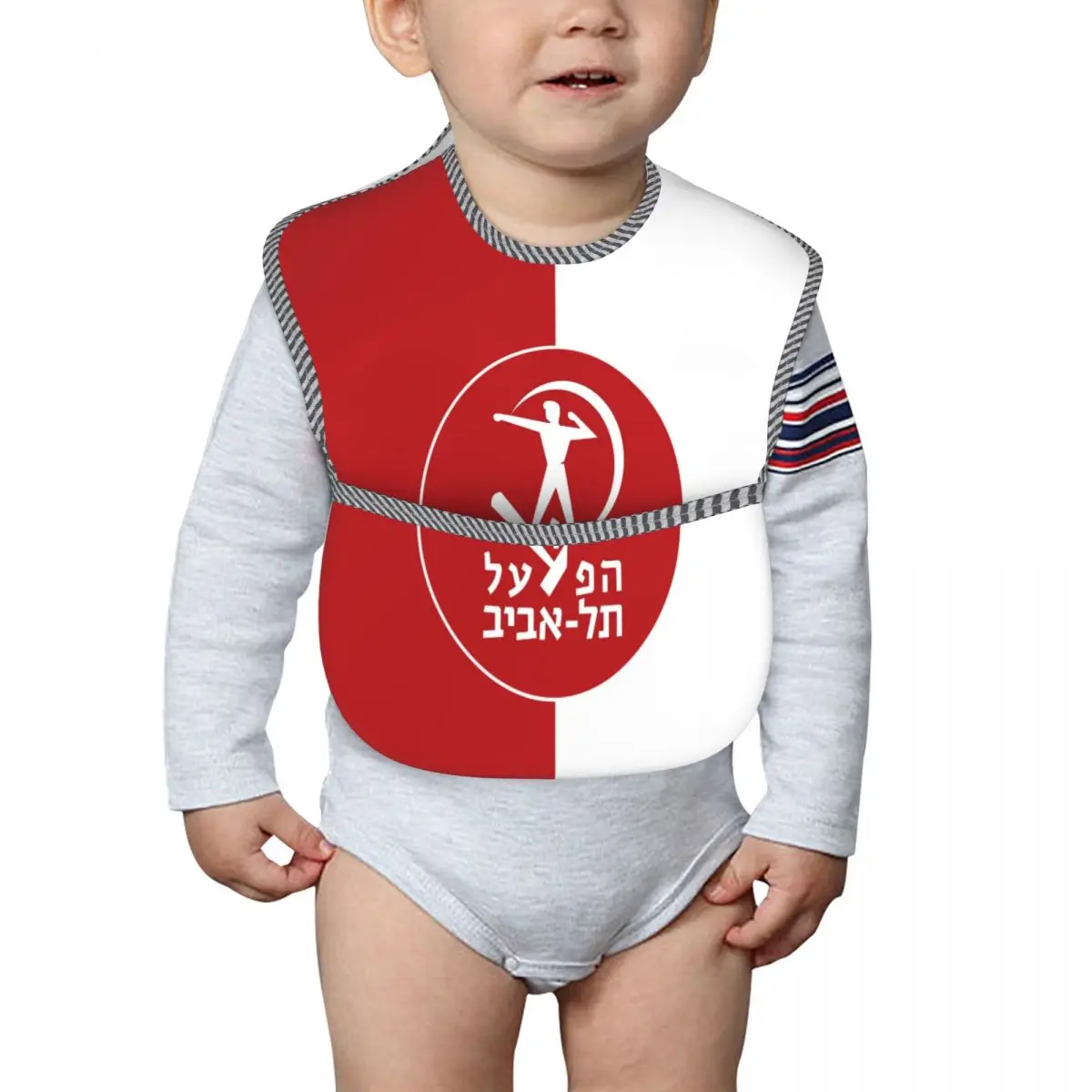 Hapoel Tel Aviv Basketbal Baby Slabbetjes Voor Baby Jongen Of Meisje, Verstelbare Slabbetje Baby En Peuter Slabbetje Voor Eten, Waterdichte Stof