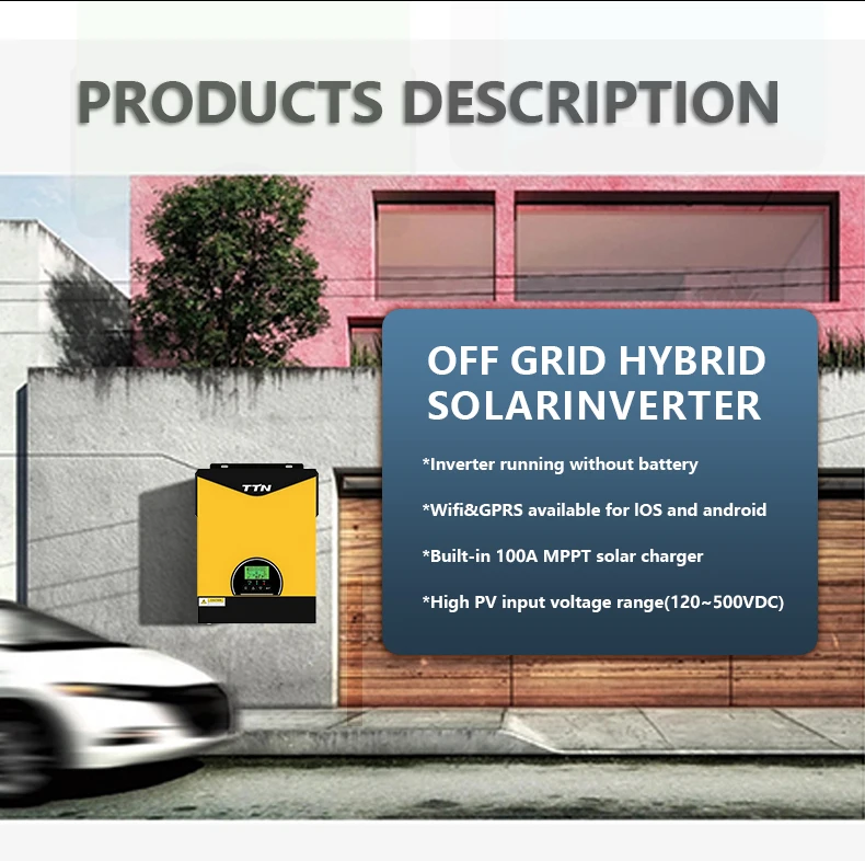TTN Hybrid Solar Inverter Mppt 48V 4.2kw  Single Phase Off Grid Inverters Solar Wholesale Price