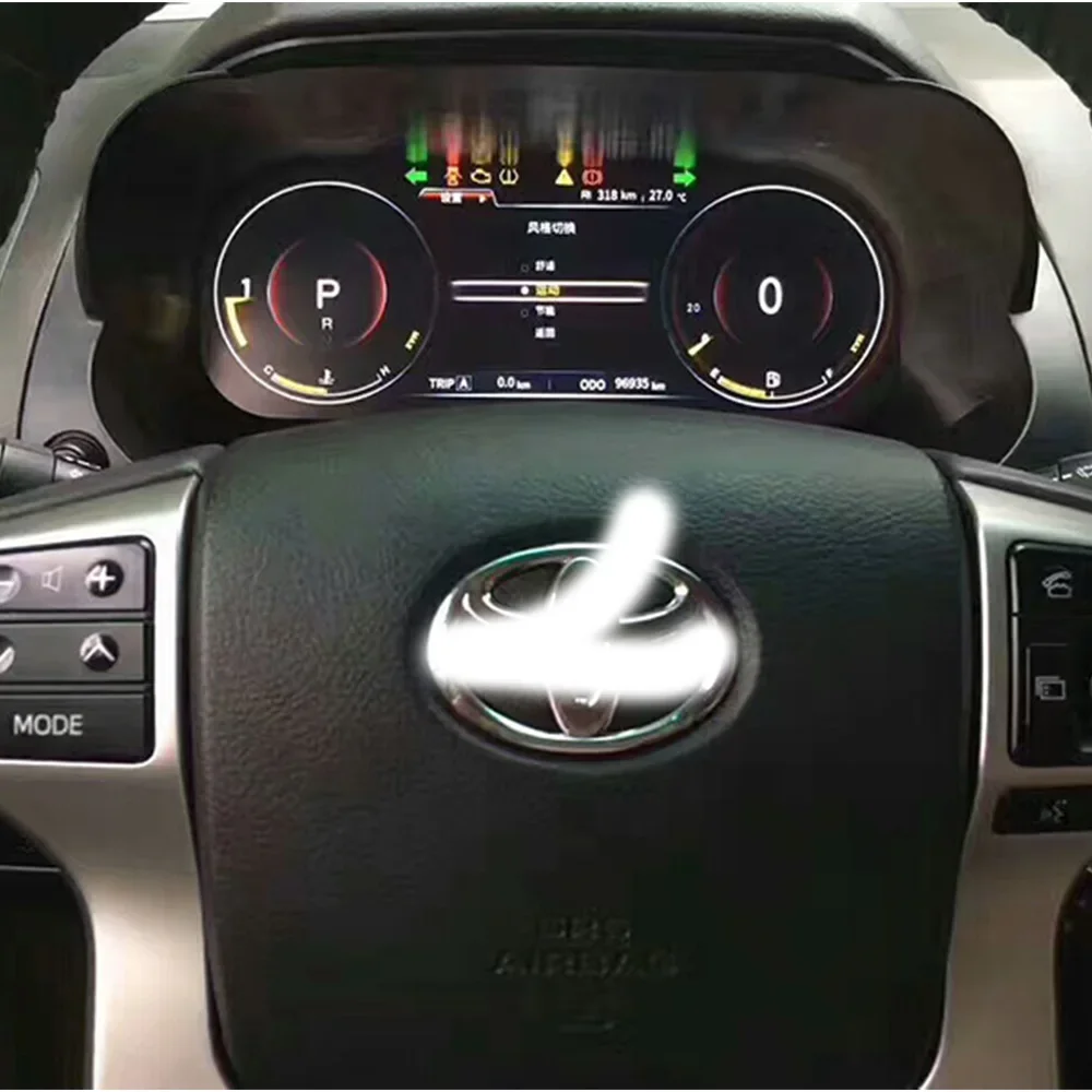 

12.3'' For Toyota Land Cruiser Prado 2010-2022 Car Digital Cluster LCD Dashboard Instrument Panel Multifunctional Multimedia