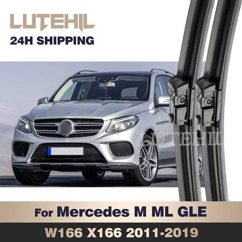 Imagen 1 del producto Para mercedes-benz M ML GLE W166 X166 2011-2019 2012 2013 limpiaparabrisas limpiaparabrisas delantero cepillo de ventana 26 ""+ 24""