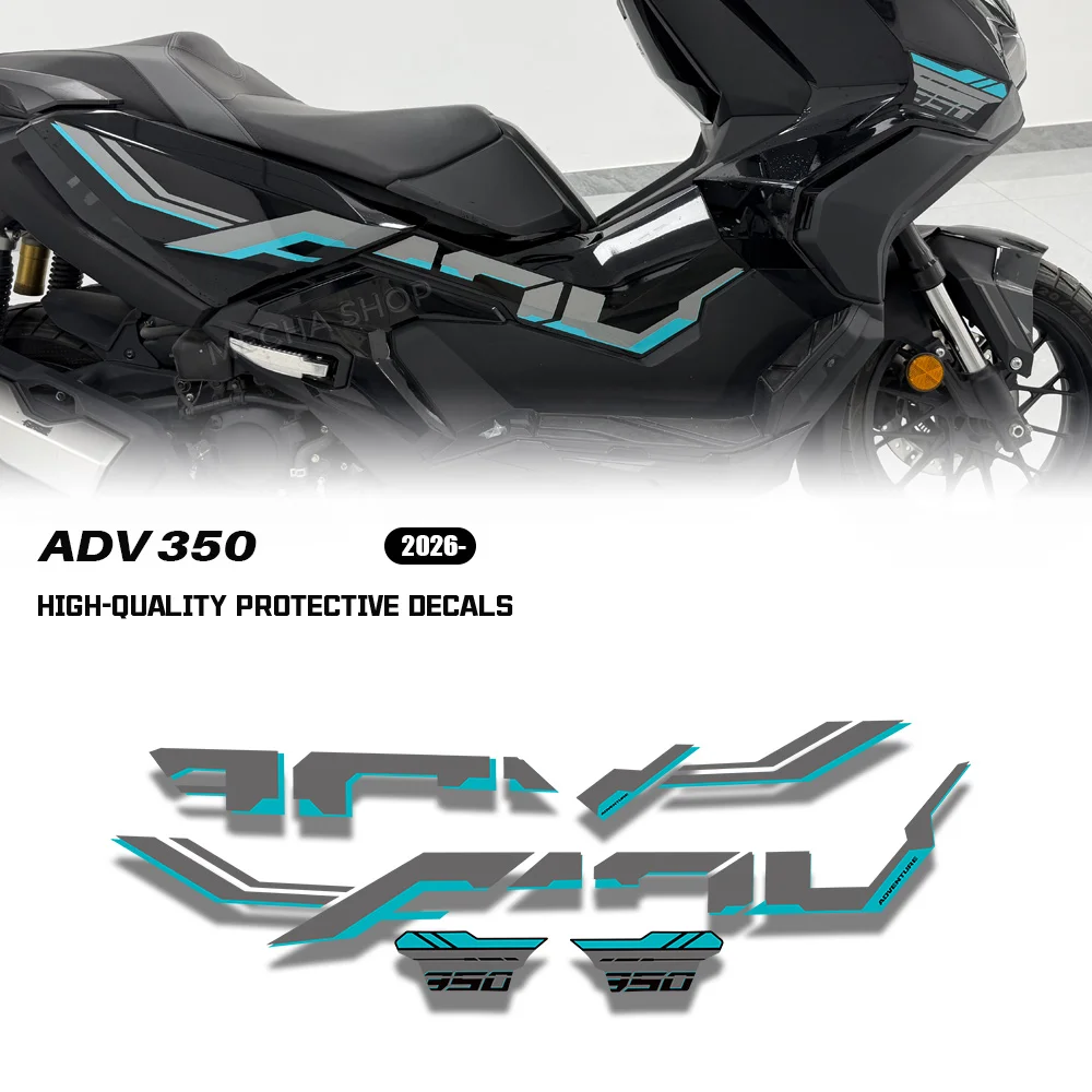 

Fairing Stickers For ADV350 ADV 350 2025 2026 Panel Decorative Decal Kit Silver Gloss