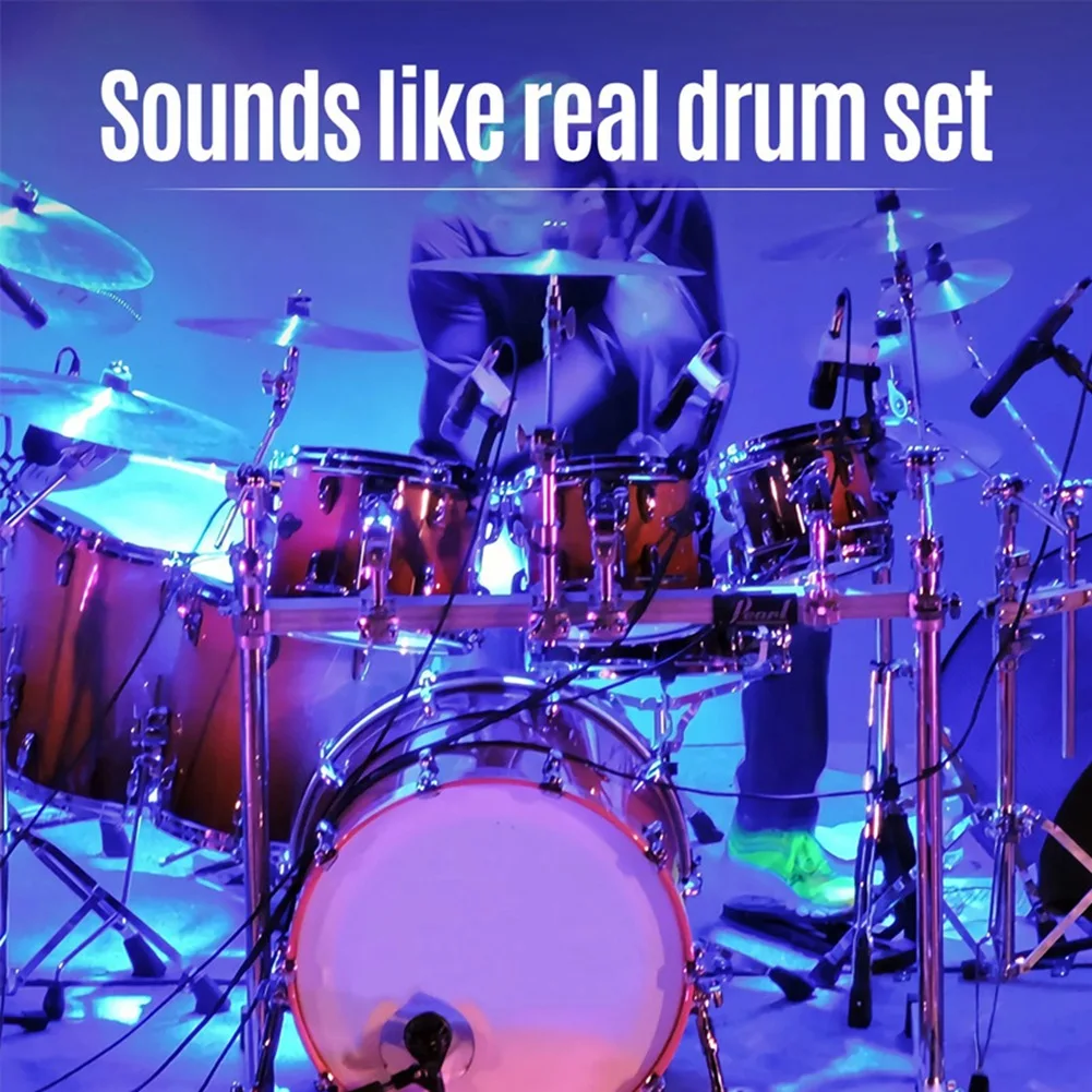 

GQ0-uyElectric Drum Set, 9 Pads Silicon Foldable Electronic Drum with Headphone Jack,Build in Speaker ,Foot Pedals,Drum