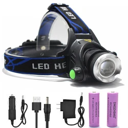 5000 Lumens Zoomable Led Headlamp Powerful T6 L2 Headlights Lantern 4 Mode Waterproof  hunting Torch hiking