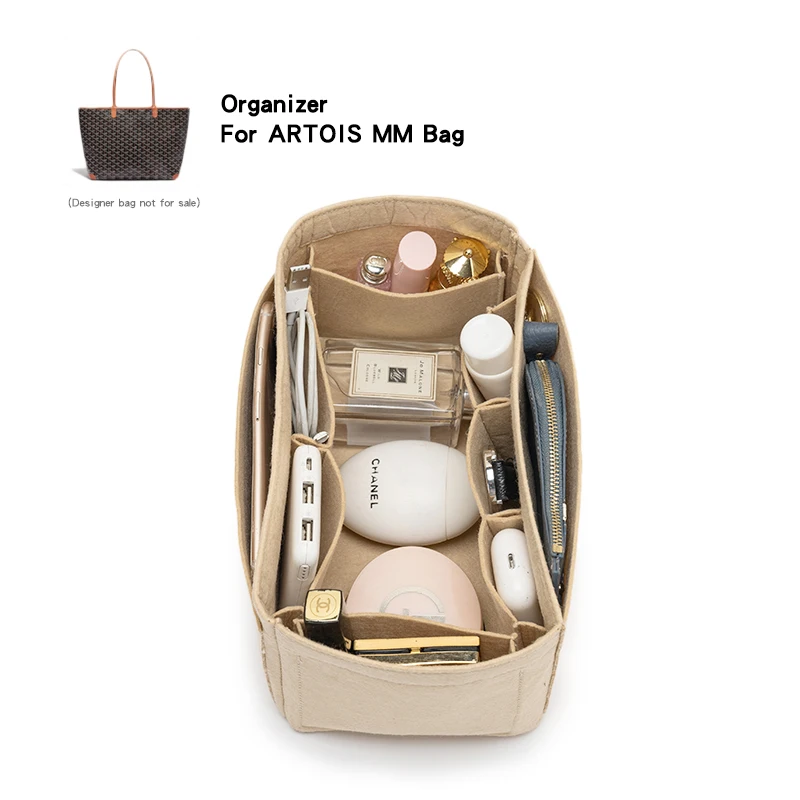 Insert Organizer For Goyad ARTOIS MM PM Bag,Womens Luxury Handbag Tote Travel Inner Purse,Cosmetic Liner Bags Shaper