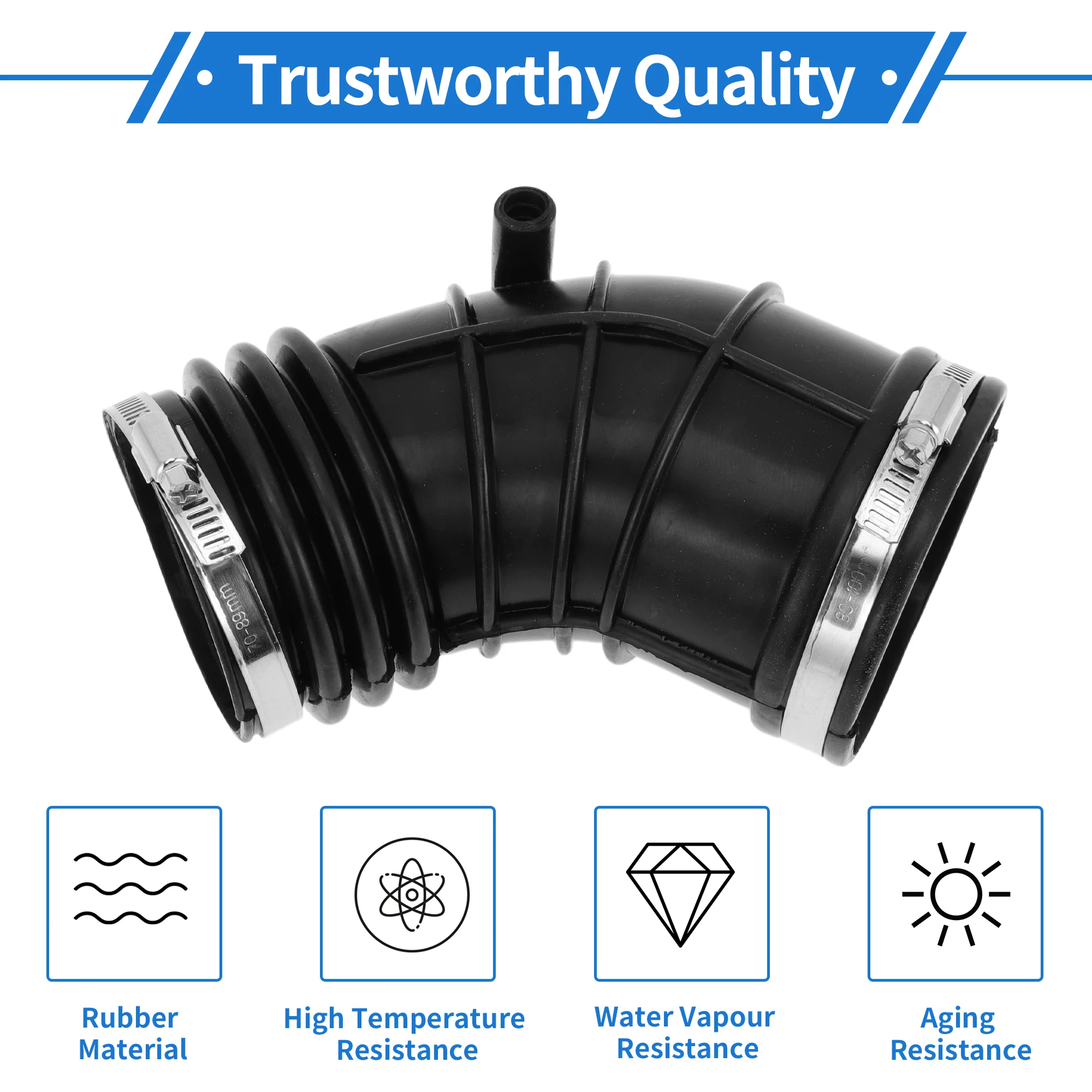 خرطوم دخول هواء المحرك UXCELL مع مشابك لسيارات BMW E46 E39 2001-2005 رقم 13541438761 1 قطعة