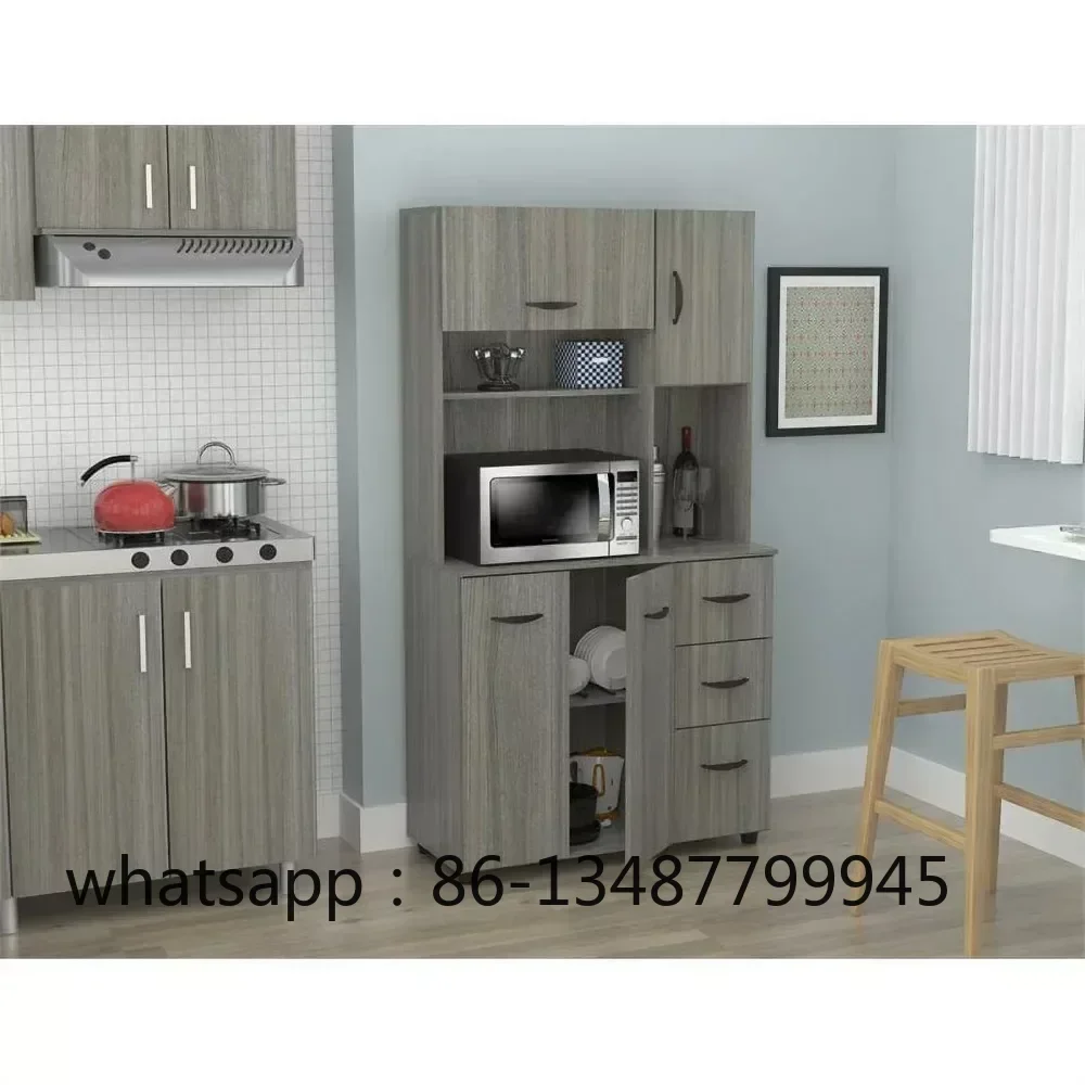 

Kitchen Microwave Storage Cabinet 35"W, Smoke Oak