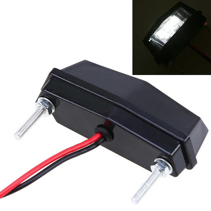 

Compact LED Rear Tail And Brake Light Assembly For Motorcycles With Integrated License Plate Illumination