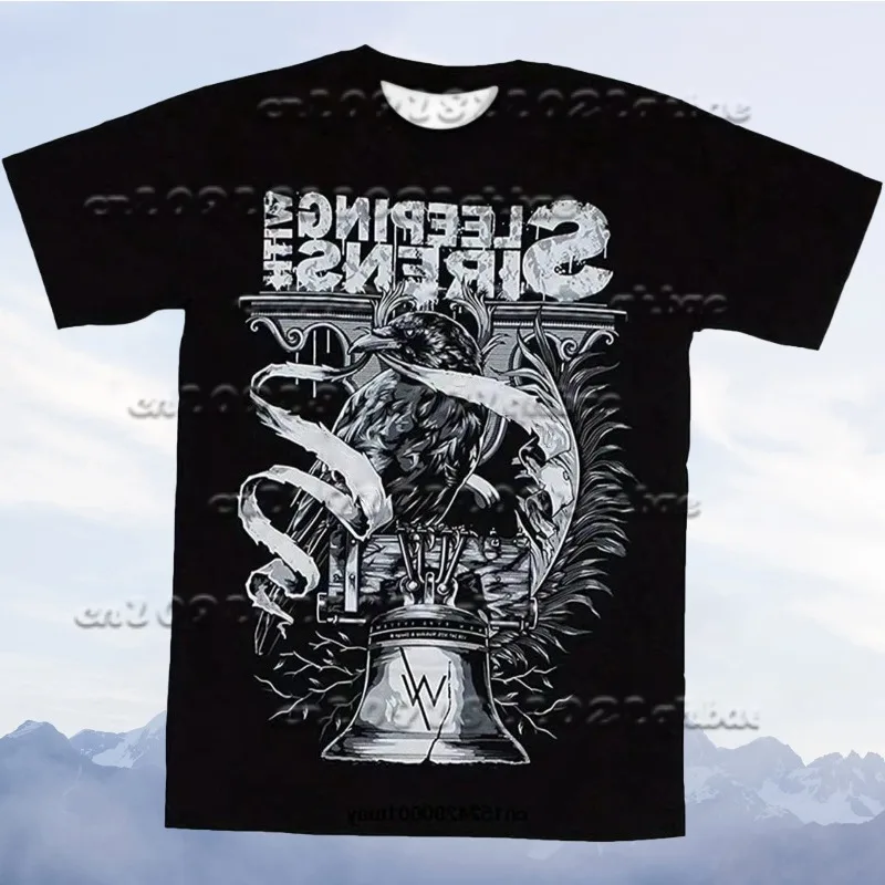 

Sleeping with Sirens Black Eagle 3D Print T-shirt Casual Fashion Round Neck T-shirt Sports Breathable Quick-drying Top