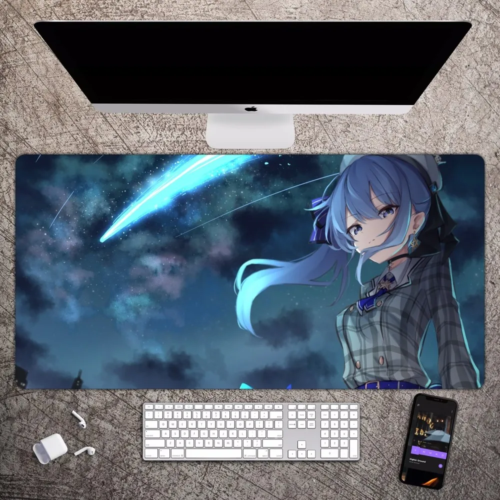 Hoshimachi Suisei Mousepad Large Gaming Compute Gamer PC Keyboard Mouse Mat