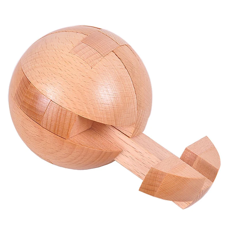 Magic Puzzle Ball Wooden Unlock Interlock Brain Teaser Toys Luban Lock IQ Challenge Games For Kids And Adults Unique Gifts